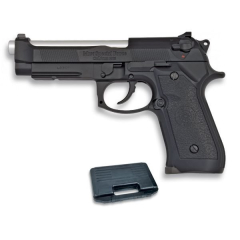Blow Back Airsoft Gas Gun HFC con corpo in pvc 6 mm Colore nero, Energy 1.21 Joule, include il caso 35002