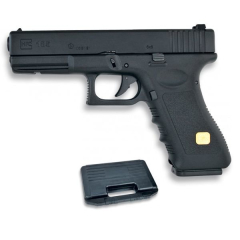 Pistola de Gas Blow Back Airsoft HFC, con Cuerpo de Metal Incluye Maletín, energía 0,74 Julios 35149