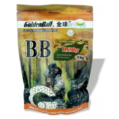 Präzisions-Pvc-Kugel für Airsoft-Waffen Golden Ball 6 Mm 0,20 Gr im Beutel mit 1 kg Kugeln 35654