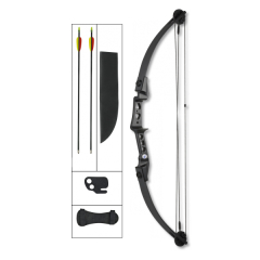 Arco de Poleas Martinez Albainox Negro de 19 - 29 Lbs, Apertura 24" - 26", 85 - 145 Fps, Largo 83,82 cm, Contiene Accesorios 37310