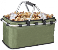 Cesto de Cogumelos com Pegas de Barba Forradas