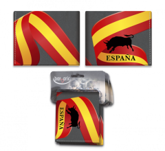 Portafoglio Barbaric Spagna Toro, dimensioni chiuso 11 x 9,5 cm