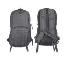 Rucksack Barbaric Schwarz, 30 Liter Fassungsvermögen, Material 600D Nylon, mit Reißverschluss