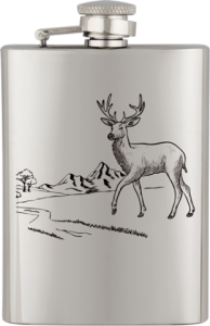 Frasco em aço inoxidável. Capacidade: 8 Oz Albainox