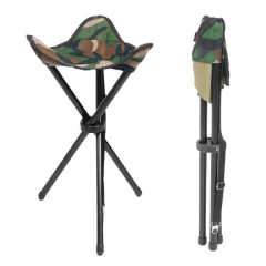 Chaise à trois pieds en aluminium pour le camping ou la randonnée, couleur Woodland Parabellum 50137
