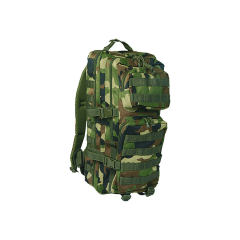 Sac à dos d'assaut d'une capacité de 20 litres en couleur de camouflage Woodland 100% Polyester Miltec 50212