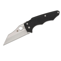 Spyderco STE- C253GP Klappmesser Yojumbo glatte Klinge de Stahl CPM S30V de 10,2 cm Wharncliffe de satinierte Oberfläche und Griff de G-10 de schwarze Farbe . Inklusive beidhändigem Taschenclip de