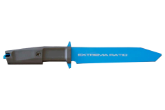 Extreme Ratio Knife, de Training Series, de Combat Knife, eloxiertes Aluminium, Real Grip, Farbe Blau Metallic