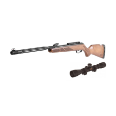 Carabina de aire comprimido Gamo Hunter Maxxim IGT + Visor 4X32WR, 24J de potencia, calibre 5,5 mm, 286 m/s, cuerpo de madera de haya, 611005655-MIGT