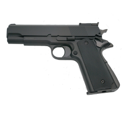 Pistola HFC tipo Colt 1911 de gas calibre 6mm - Negra - Energía 0.4 Julios - Velocidad de disparo 63m/s - 208 FPS. Ref:G123N