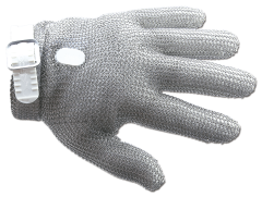 Gants de protection Arcos 615200 acier inoxydable 24 cm Taille 2-S ruban blanc dans une boîte.
