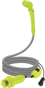 Lund - Elektrische Dusche de camping mit Tauchpumpe, Autoadapter, Handbrause de- Leistung: 10 l/min, 60 W, Handbrause