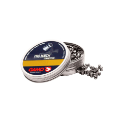 Dose mit 250 Pellets Gamo Pro-Match, extrem genau, 5,5 mm Spurweite, 14J Leistung, 1,0g (15,42 gr), 6321825