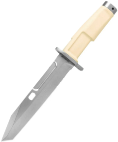 Baioneta leve Fulcrum, cortador de arame, lâmina lavada com pedra, punho de deserto e bainha de nylon - Compatível ARX16, M4/M16, versão civil NFG