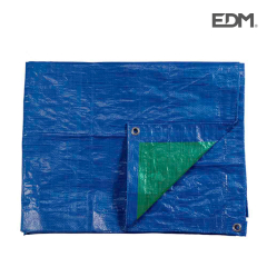 toldo de dupla face de 5x8m. cor azul/verde. densidade 90g/m² edm