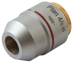 Objectif plat achromatique Levenhuk MED 4x