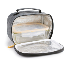 Lunch away Tasche ibili lunch away green thermic mit Griff enthält 2 Behälter mit luftdichtem Deckel und Tablett