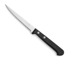Cuchillo chuletero Arcos de Mesa 803000 monoblock de una pieza de acero inoxidable  y hoja de 11 cm en caja