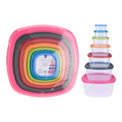 MIJOMA Set de Recipientes de Cocina Herméticos Apilables Excellent Houseware 911000160 7 Unidades