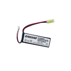 Bateria Li-Po ZASDAR 7,4 V 1650 MAh 25C - Mini (14 X 30 X 95 Mm)