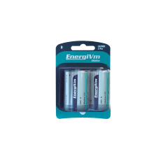 Pacchetto blister 2 batterie Al. R20C+Ecotassio BR20D