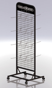Expositor Totem con ruedas laterales bilaterales Vega Holster ES00