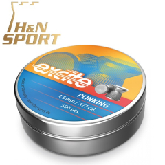 Balines H&N Excite Plinking 0,47g Lata 500 Unid. 4,5mm, El clásico para plinking, tiro de aficionado y pistola C02