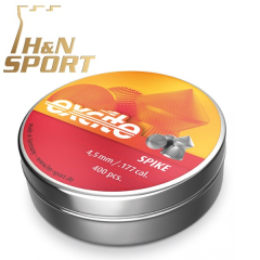 H&amp;N Balines Excite Spike 0,56g Can 400 pz. 4,5 mm, peso medio, palla appuntita e precisa per plinking, tiro amatoriale e pistola a CO2 a media distanza
