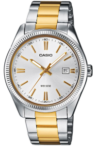 Uhr Casio MTP-1302PSG-7A Messingband Farbe: Zweifarbiges metallisches Zifferblatt Analoger Mann