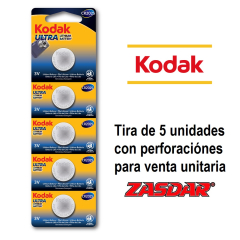 Pile bouton Kodak Ultra CR2025 (paquet de 5 blisters)
