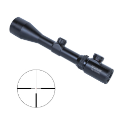 Visor para espingarda de ar 2,5-10X50 mm. Comprimento total do retículo iluminado vermelho/verde 323 mm