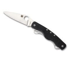 Spyderco STE- C208GP ClipiTool Standard Multifunktionsmesser mit 8,9 cm langer Klinge aus glattem 8Cr13MoV-Stahl und schwarzem G10-Griff .mit Dosenöffner-, Schraubendreher- und Flaschenöffnerfunktion