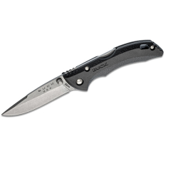 Buck Knives STE-0284BKS Cuchillo de Caza Plegable Bantam con Hoja de 6,9 cm Drop Point de acero inoxidable 420HC y mango de aluminio anodizado con incrustaciones de fibra de carbono. Con agujero para el llavero