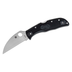 Spyderco STE- C243FPWCBK Endela Lightweight Wharncliffe Klappmesser 8,6 cm VG-10 Stahl glatte Klinge mit satiniertem Finish und schwarzem FRN Griff. Inklusive mehrfach verstellbarem Taschenclip