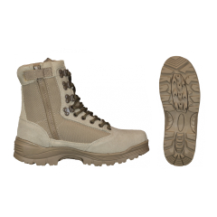 Aridas Stivali militari in pelle con cerniera barbarica, ideale per la polizia e le forze armate, dalla taglia 38 alla 47, 34774