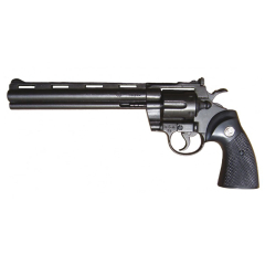 Replica degli Stati Uniti Python 8" o Magnum revolver da combattimento del 1955, in metallo e plastica, con meccanismo di simulazione del carico e del fuoco e tamburo rotante, con canna cieca, non funziona, per la decorazione