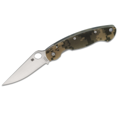 Spyderco STE-C36GPCMO Coltello tattico militare camo 10,2 cm CPM-S30V lama liscia in acciaio, manico G-10 camo. Include una clip in acciaio inossidabile