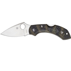 Spyderco STE-C28ZFPGR2 Dragonfly 2 Zone Folding Knife, 5,7 cm VG-10 Stahl glatte Klinge, Camouflage FRN Griff. Mit beidseitigem Clip und Lanyard-Loch.