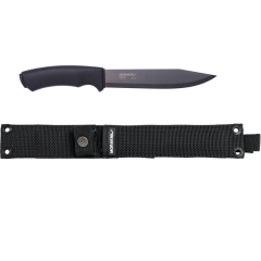 Morakniv STE-12355 Messer de Jagd Pathfinder BlackBlade de schwarze Klinge mit hohem Gehalt de Kohlenstoff de 17 cm mit, Griff de Polypropylen in schwarzer Farbe. Inklusive Scheide de Nylon de schwarze Farbe.