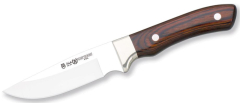 Faca de Cheyenne 9014 Miguel Nieto 21 CMS, com chapa de aço de 10 cms e mango de madeira resistência com capa de couro premium (Brown)