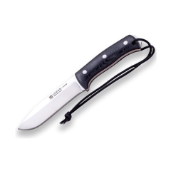 Cuchillo de Supervivencia Joker "Nomad" CM125, mango micarta canvas, hoja de 12,7 cms, funda de piel de color negro, Herramienta de pesca, caza, camping y senderismo