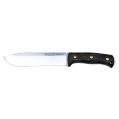 Cuchillo de Supervivencia Joker "Nomad 6.5" " CN137, mango Madera de nogal, hoja de 16,5 cms, funda piel mmaron, Herramienta de pesca, caza, camping y senderismo.