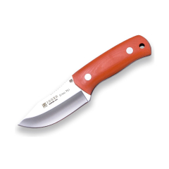 Eriso TS1 Coltello Joker CN81 con mango Micarta Orange e lama da 7,5 cm in acciaio inox 1.4116 (MoVa) 135 grammi, include custodia in pelle e paracord+ gift card multiuso.
