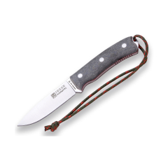 Coltello Bushcraft Joker "Bushcrafter" CV120-P, lama da 10,5 cm in acciaio Böhler N695 e fodero in cuoio con selce, Attrezzo per la pesca, la caccia, il campeggio e l'escursionismo