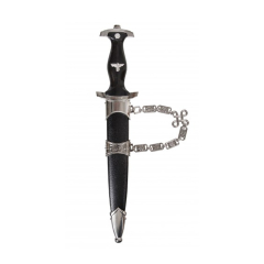 Réplique Dagger réplique de l'escadron de défense Dagger SS Schutzstaffel utilisée en Allemagne en 1933 pendant la Seconde Guerre mondiale, en métal et en plastique recouvert de fer. Arme contondante décorative  