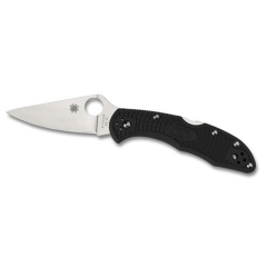 Spyderco STE-C11FPBK Delica 4 Lightweight Drop Point 7,4 cm coltello tascabile in acciaio inossidabile VG-10 satinato con manico in FRN nero. Clip da tasca ambidestra