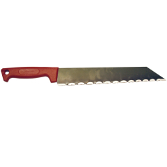 Morakniv STE-141-7230 Faca de isolamento de lâmina serrilhada flexível e rígida de aço inoxidável de 35 cm de comprimento, cabo de polipropileno de cor vermelha ambidestra