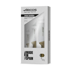 Conjunto de threethreekitchen facas em cor metálica dourada da série Niza