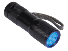 torcia uv - 9 led