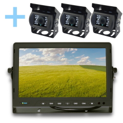 Kit de cámara trasera Yatek con monitor AHD de 10,1" + 3 cámaras 1080P para aparcamiento Yatek